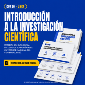 Introducción a la Investigación Científica – Facultad de Economía UNCP · Pedro Parco Espinoza