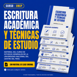 Escritura académica y técnicas de estudio – Estudios Generales UNCP