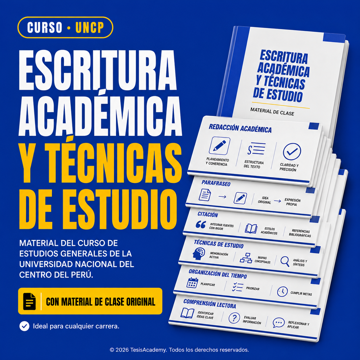 Escritura académica y técnicas de estudio – Estudios Generales UNCP
