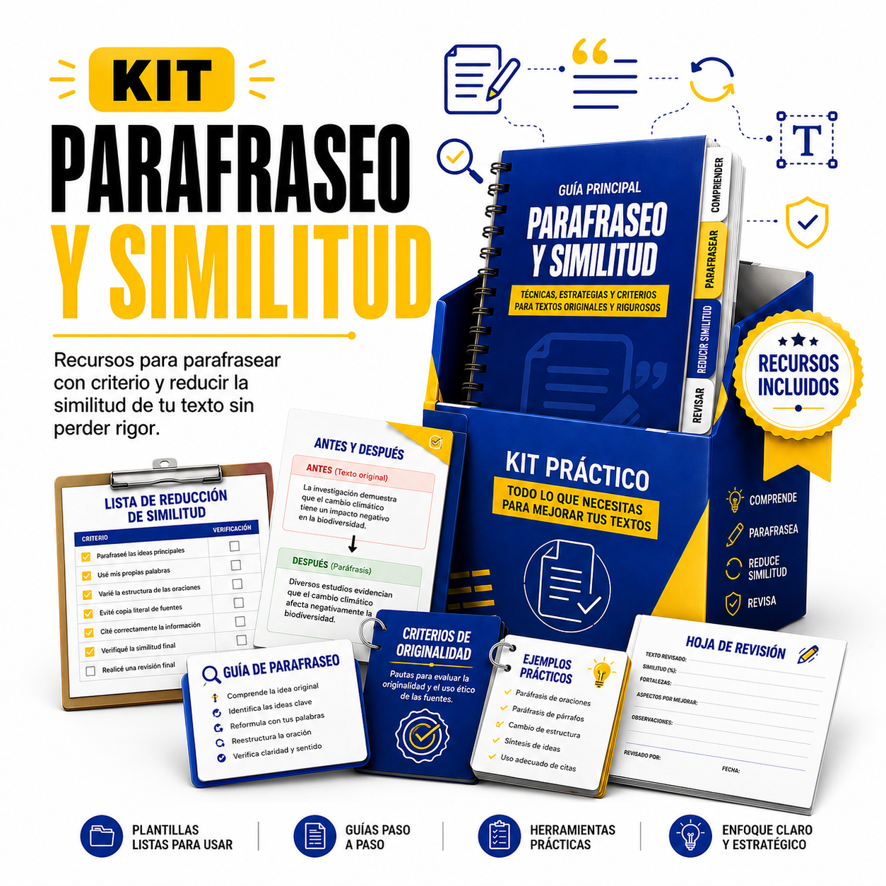 Kit de parafraseo, similitud y humanización académica