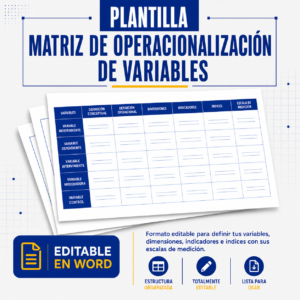 Matriz de operacionalización de variables editable