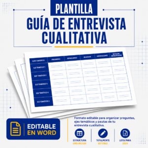 Plantilla de guía de entrevista cualitativa