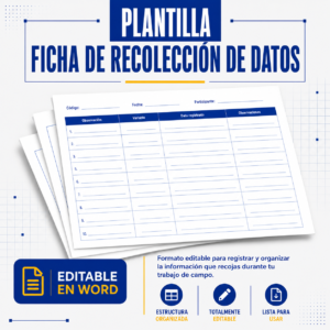 Ficha editable para recolección y registro de datos