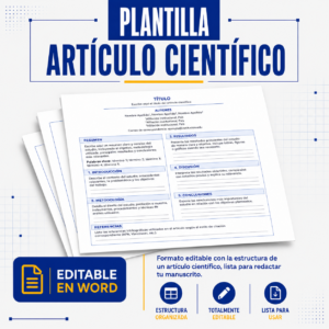 Plantilla editable de artículo científico