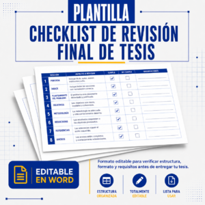 Checklist editable para revisión final de tesis
