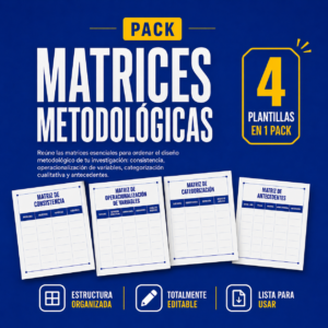 Pack de matrices metodológicas