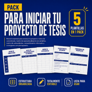 Pack para iniciar un proyecto de tesis