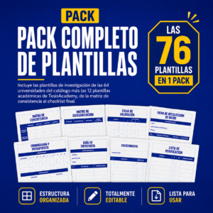 Pack completo de plantillas para investigación
